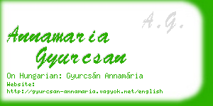 annamaria gyurcsan business card