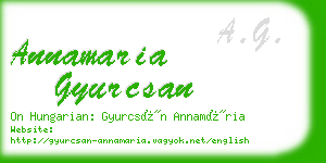 annamaria gyurcsan business card